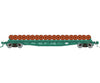 Rapido 138506 HO F30D 50’ Wheel Flat Car: PC - MOW: 3-Pack Freight Cars