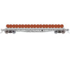 Rapido 138507 HO F30D 50’ Wheel Flat Car: SP - MOW: 3-Pack Freight Cars