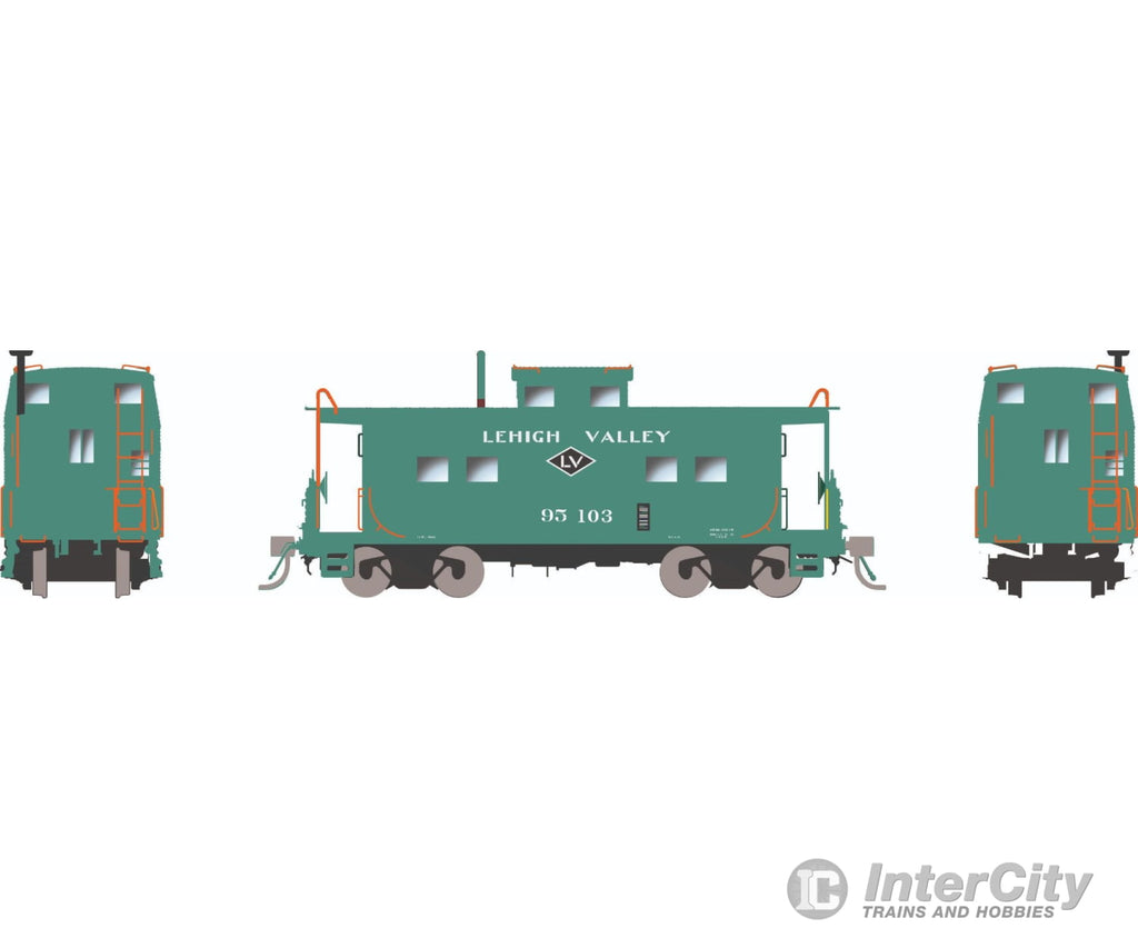 Rapido 144043 HO Northeastern-style Steel Caboose: LV - Green Scheme: #95103 Freight Cars