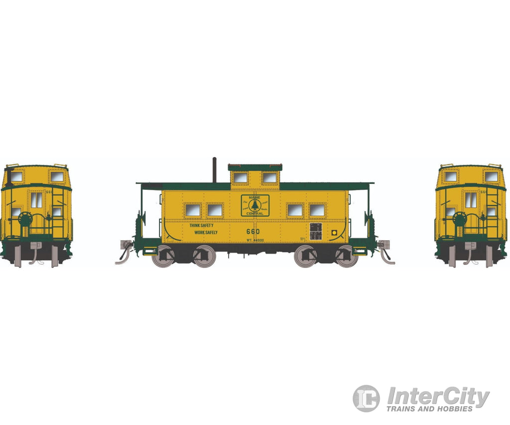 Rapido 144045 HO Northeastern-style Steel Caboose: MEC - Pine Tree Scheme: #662 Freight Cars