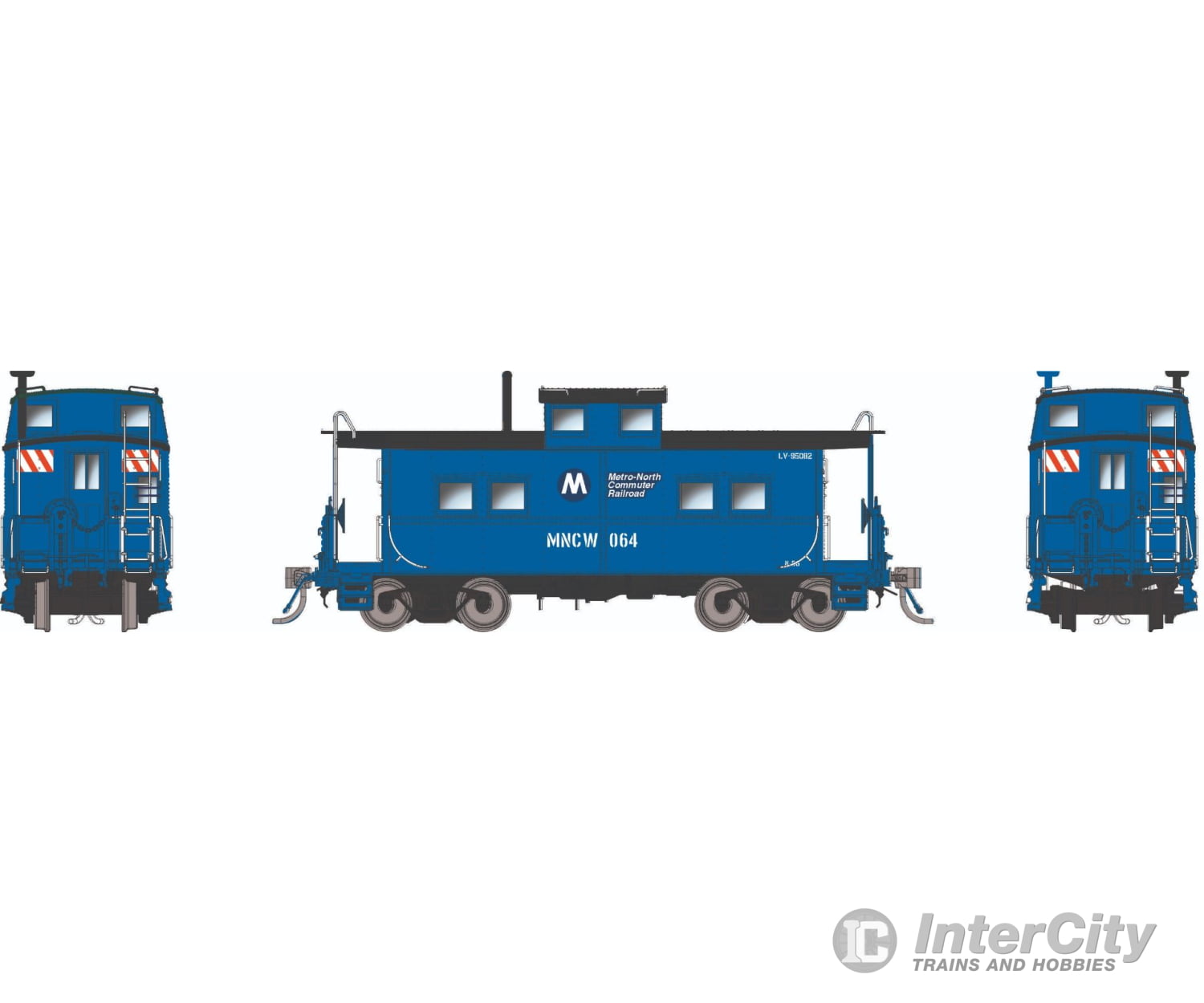 Rapido 144047 HO Northeastern-style Steel Caboose: Metro North: #064 Freight Cars