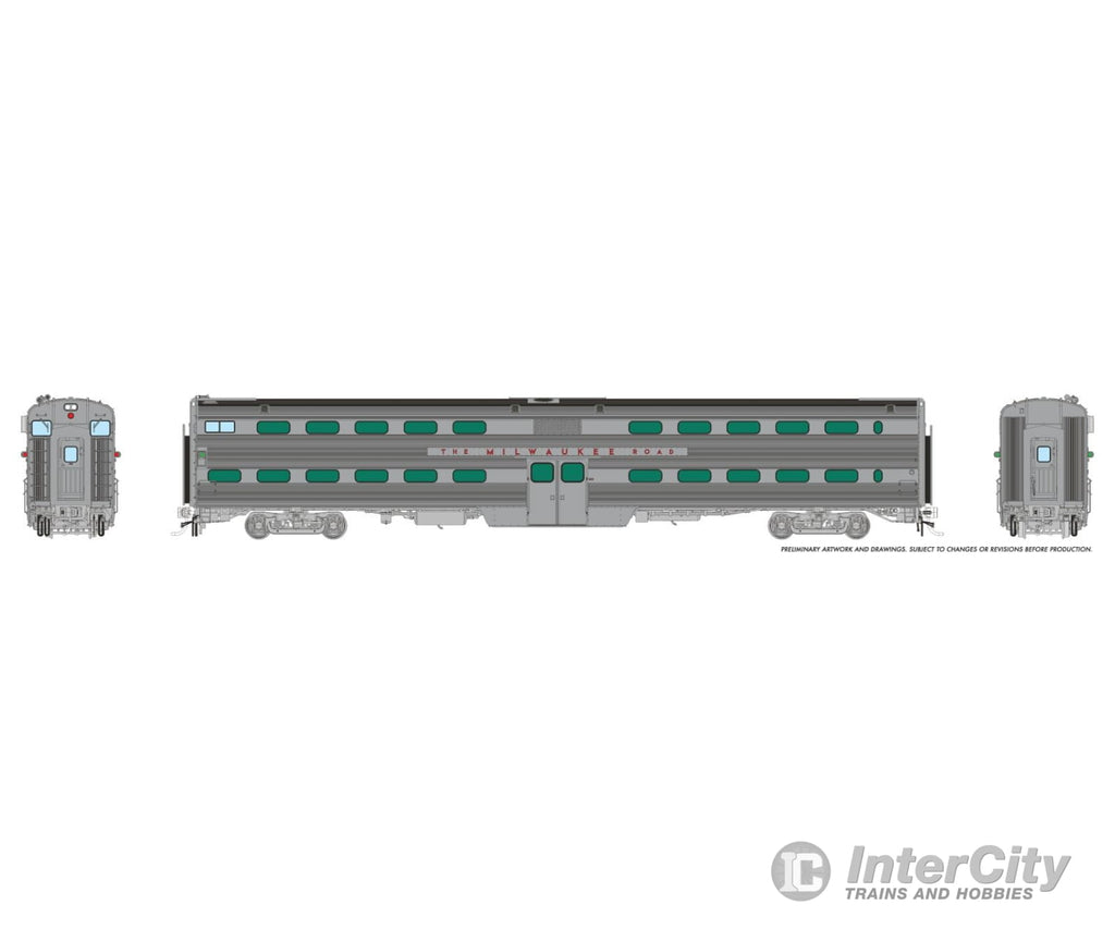 Rapido 145013 HO Gallery Commuter Car: Milwaukee Road: Set #3 (Cab: 386 Coaches: 315 331) Passenger Cars