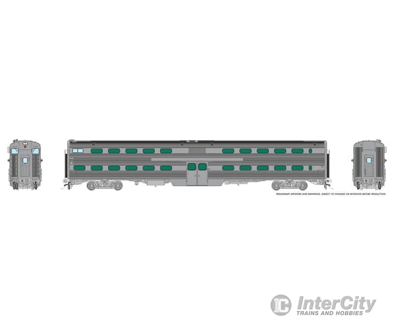 Rapido 145096 HO Gallery Commuter Car: Cab Coach: Painted Unletttered Passenger Cars