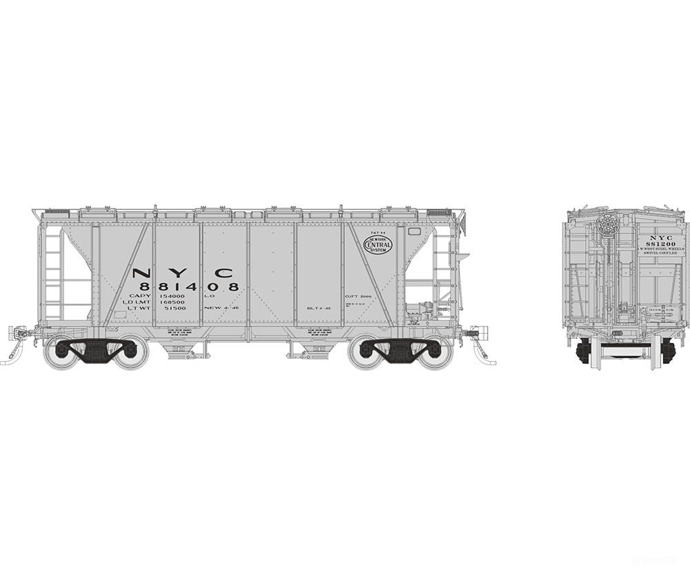 Rapido 149002 Ho Enterprise Covered Hopper: Nyc - Gothic: 6-Pack #1
