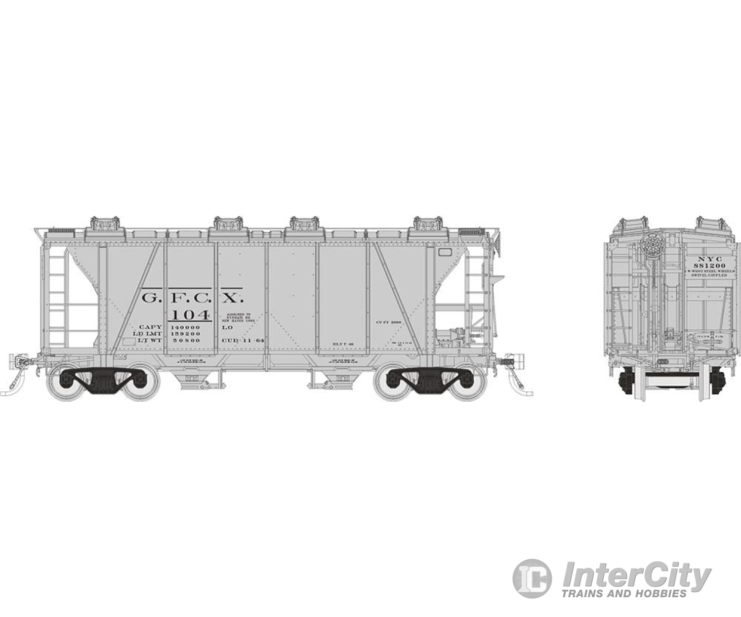 Rapido 149005 Ho Enterprise Covered Hopper: Gfcx: 6-Pack #1