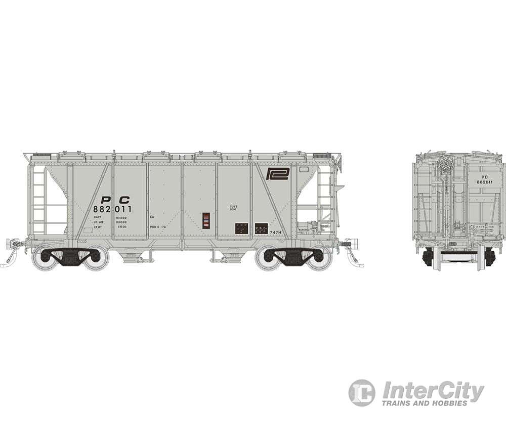 Rapido 149006A Ho Enterprise Covered Hopper: Penn Central: Single Car #1
