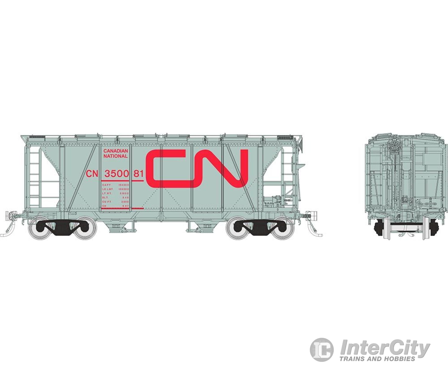 Rapido 149009A Ho Enterprise Covered Hopper: Cn - Red Noodle: Single Car #1