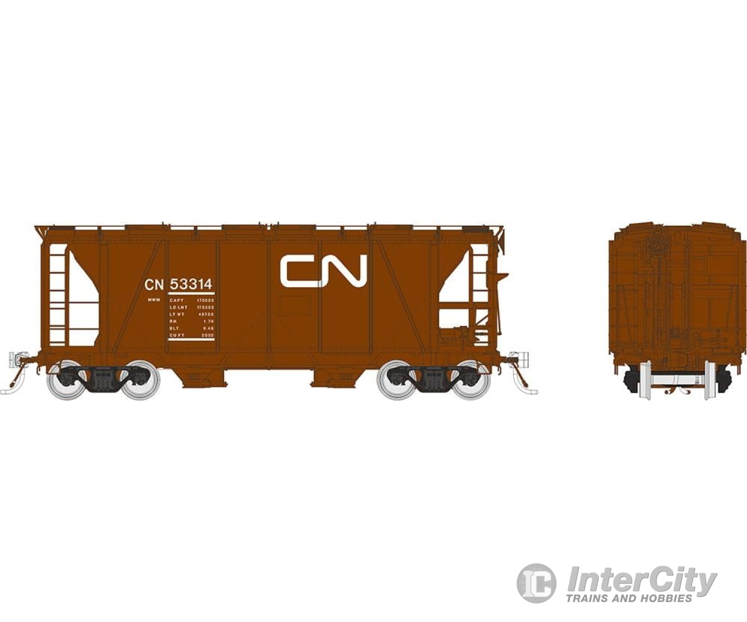 Rapido 149011 Ho Enterprise Covered Hopper: Cn - Mow Red: 3-Pack #1