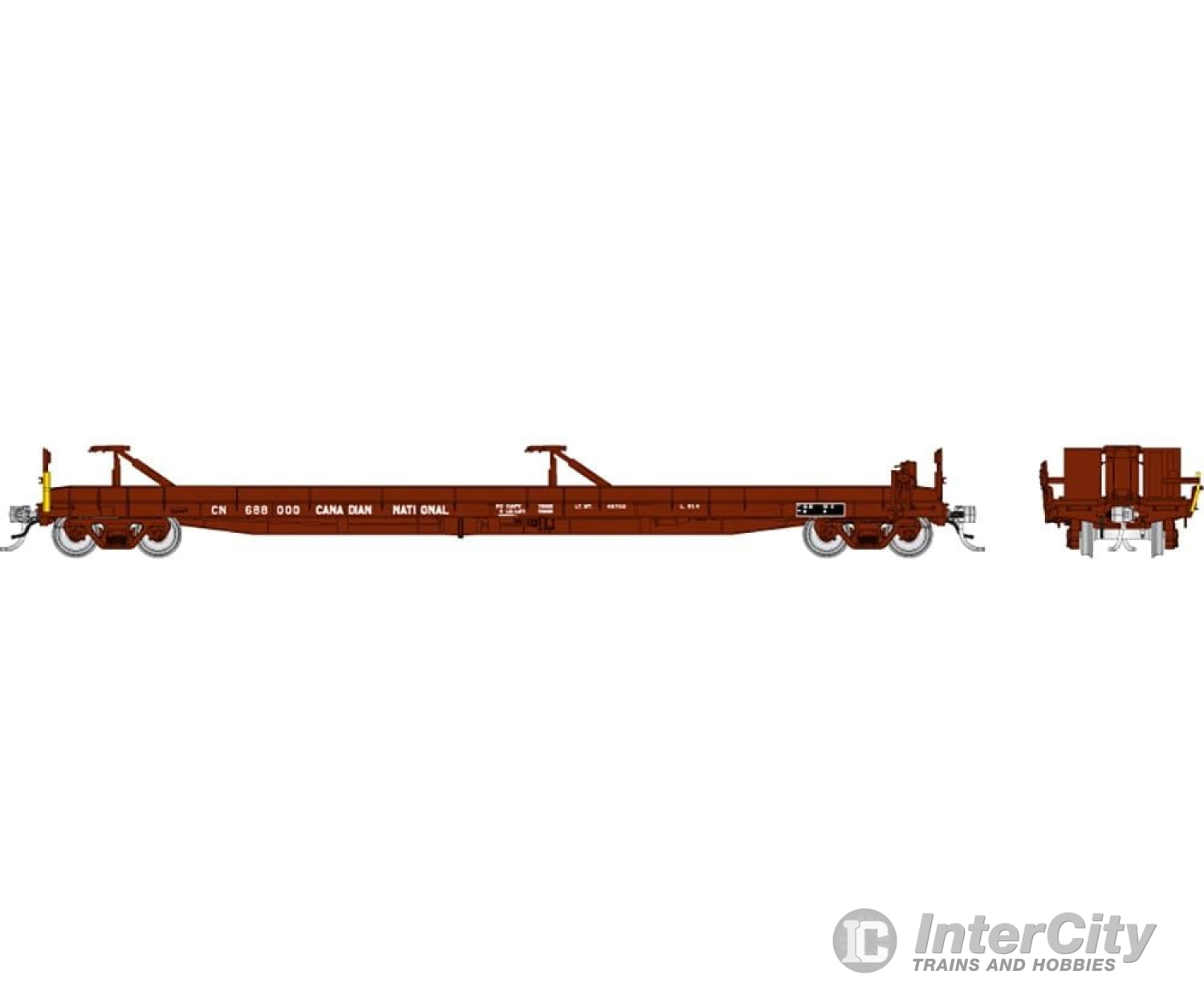 Rapido 151002 Ho Vancouver Iron Works Piggyback Flatcar: Canadian National: 6-Pack #2 Freight Cars