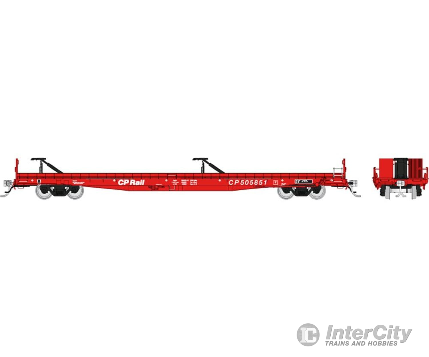 Rapido 151003 Ho Marine Industries Piggyback Flatcar: Cp Rail: 6-Pack #1 Freight Cars