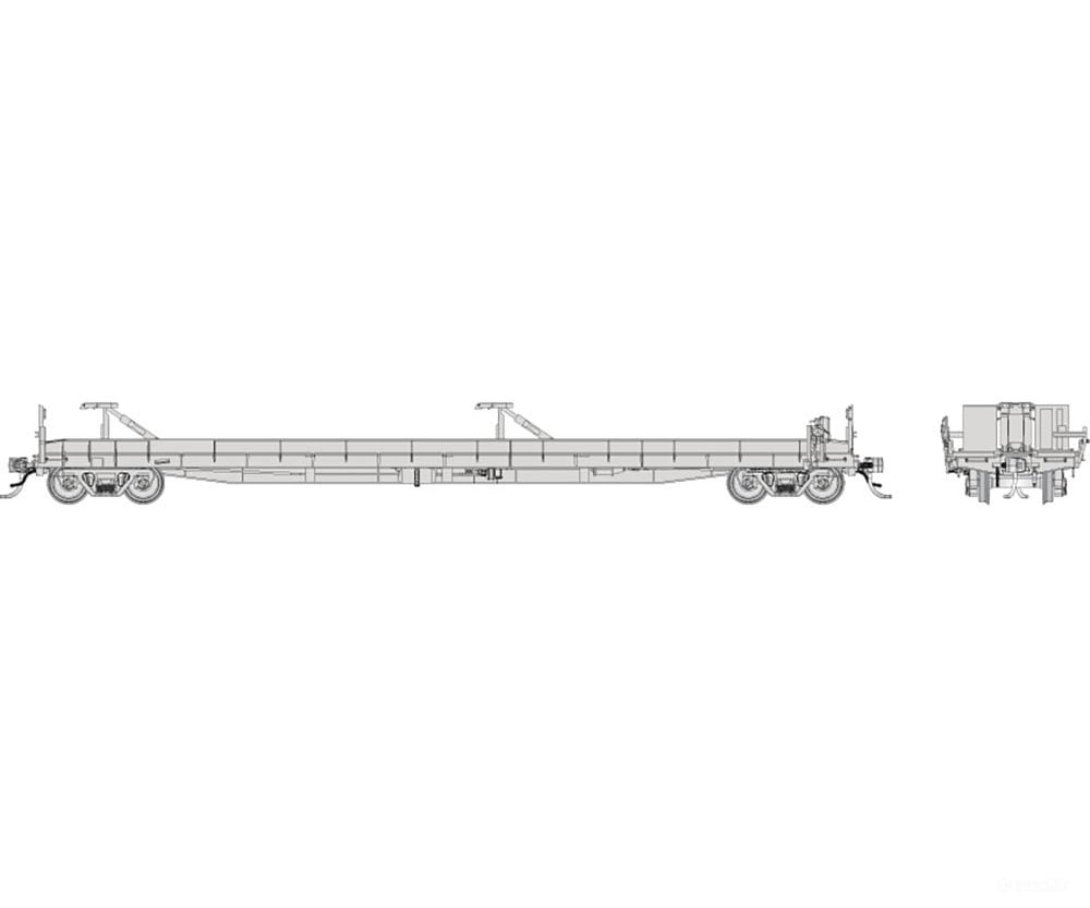 Rapido 151099 Ho Vancouver Iron Works Piggyback Flatcar: Undecorated: Single Car Freight Cars