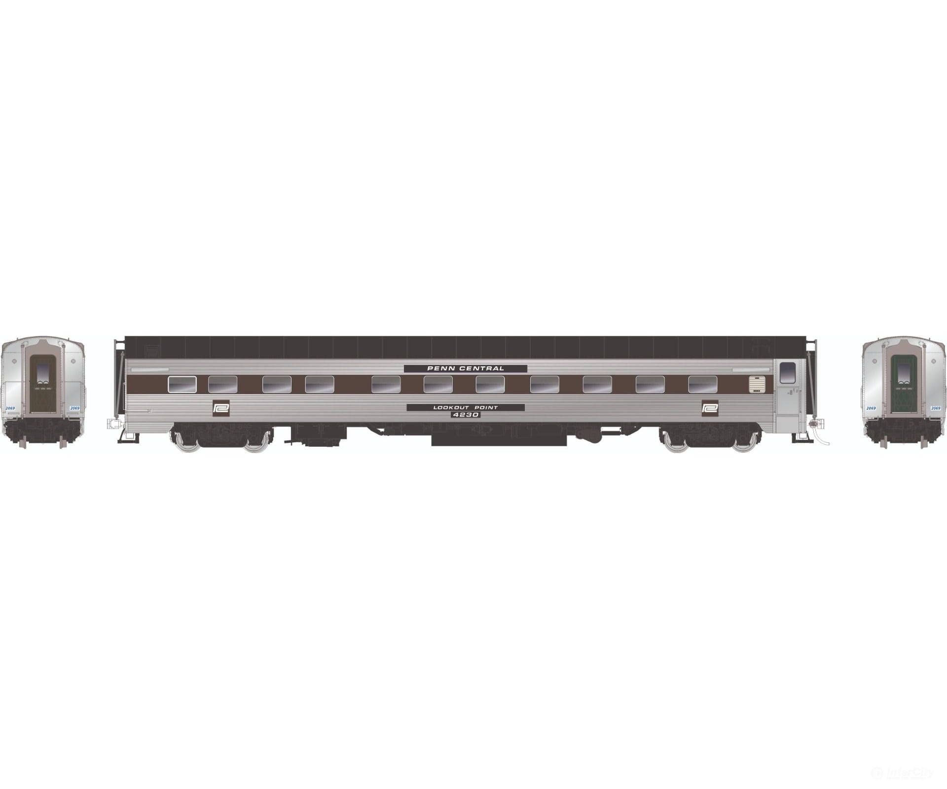 Rapido 152028 Ho Ps 14-4 Sleeper: Penn Central W/Skirts: #4243 Shippan Point Passenger Cars