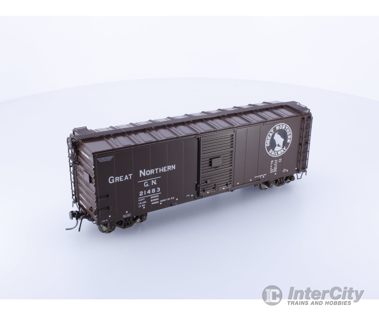 Rapido 155001A Ho Gn 40’ Boxcar W/ Early Idne Great Northern (Gn) 21483 Freight Cars