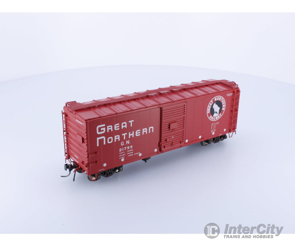 Rapido 155002A Ho 40’ Boxcar W/Early Idne Great Northern (Gn) 21799 Freight Cars