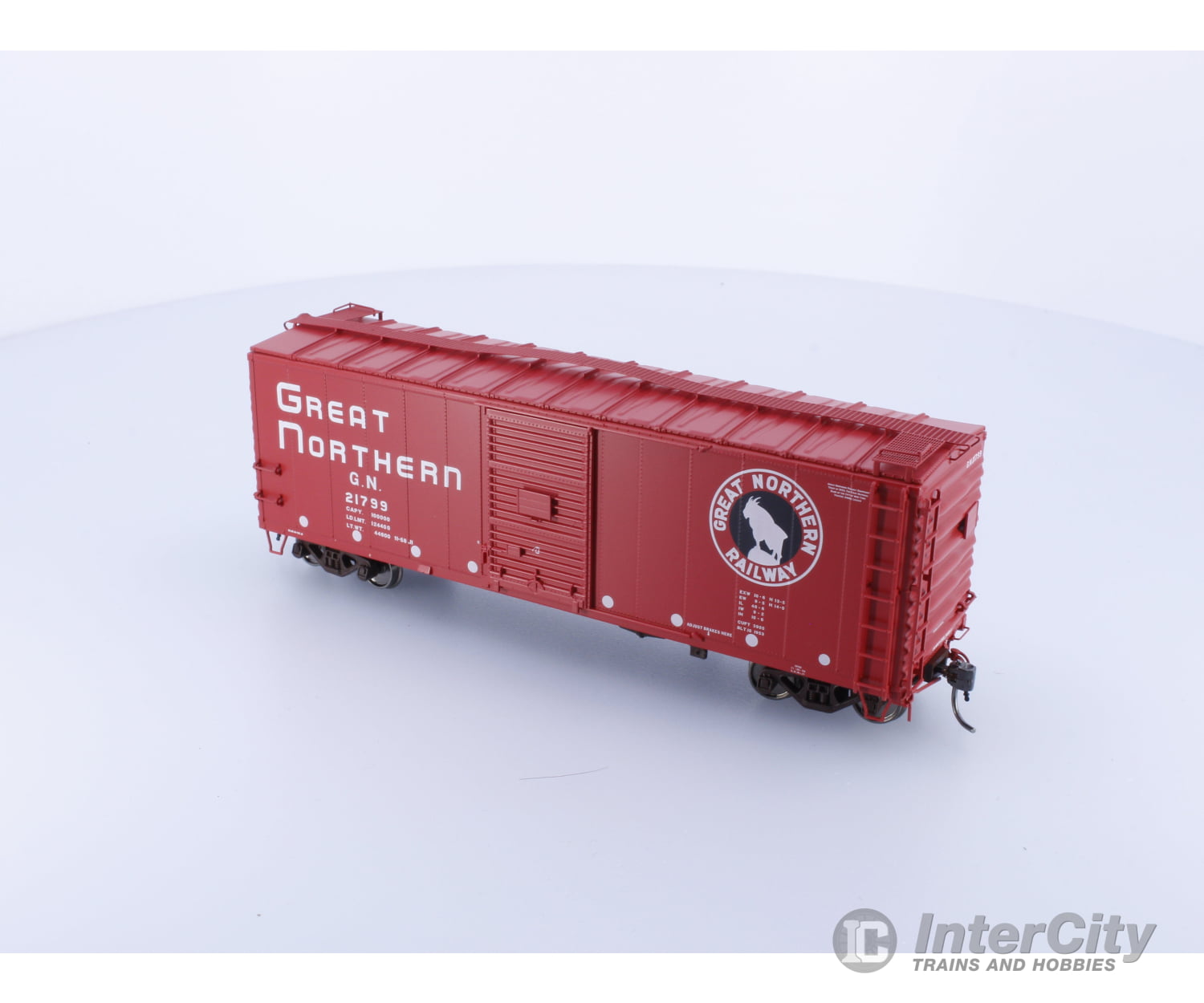 Rapido 155002A Ho 40’ Boxcar W/Early Idne Great Northern (Gn) 21799 Freight Cars