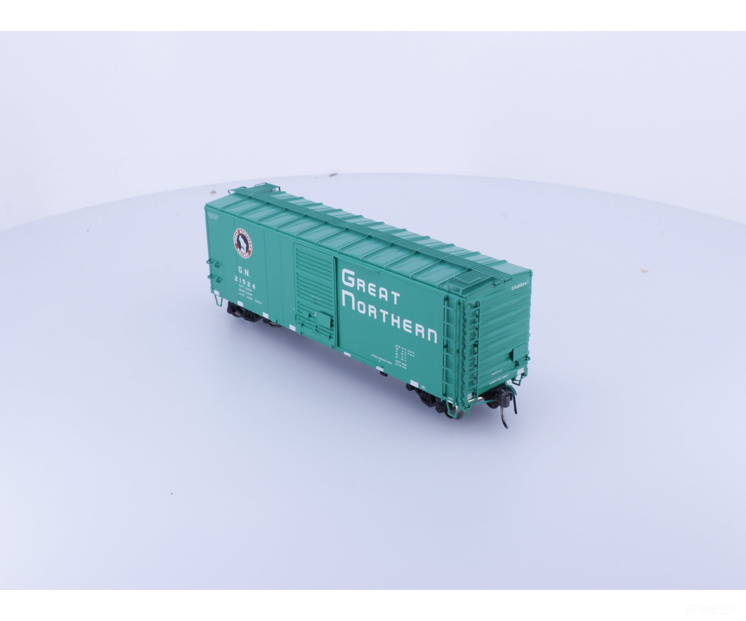 Rapido 155003A HO 40’ Box Car With Early IDNE Glacier Green Great Northern (GN) 21524 Freight Cars