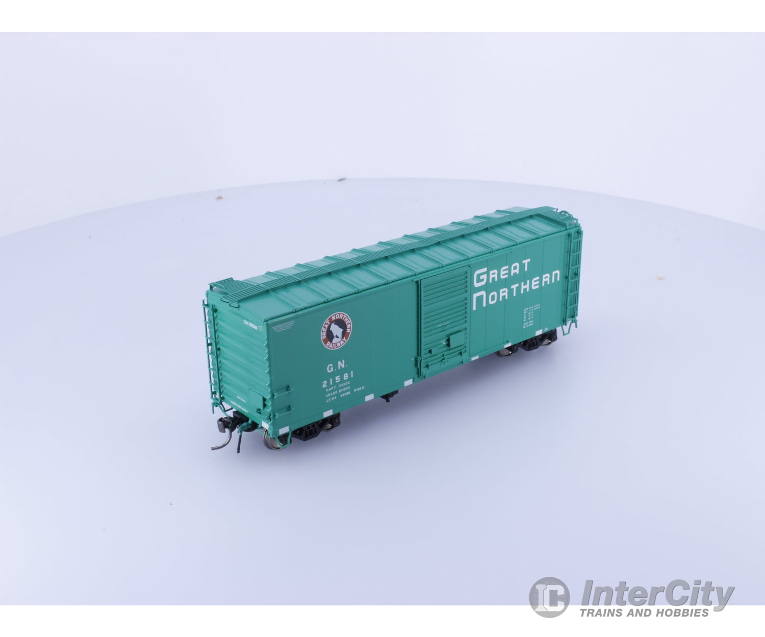 Rapido 155003A HO 40’ Box Car With Early IDNE Glacier Green Great Northern (GN) 21581 Freight Cars