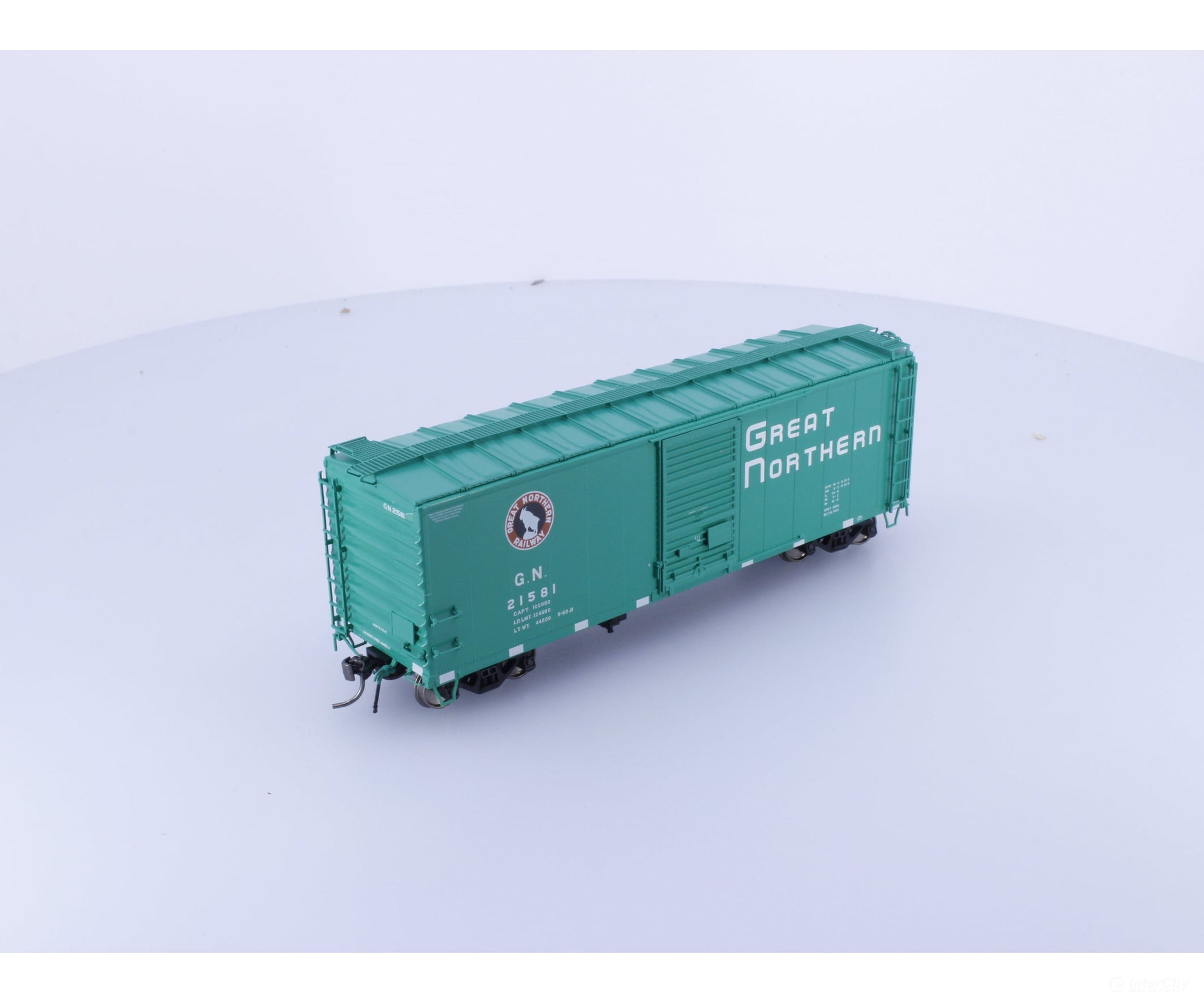 Rapido 155003A HO 40’ Box Car With Early IDNE Glacier Green Great Northern (GN) 21581 Freight Cars