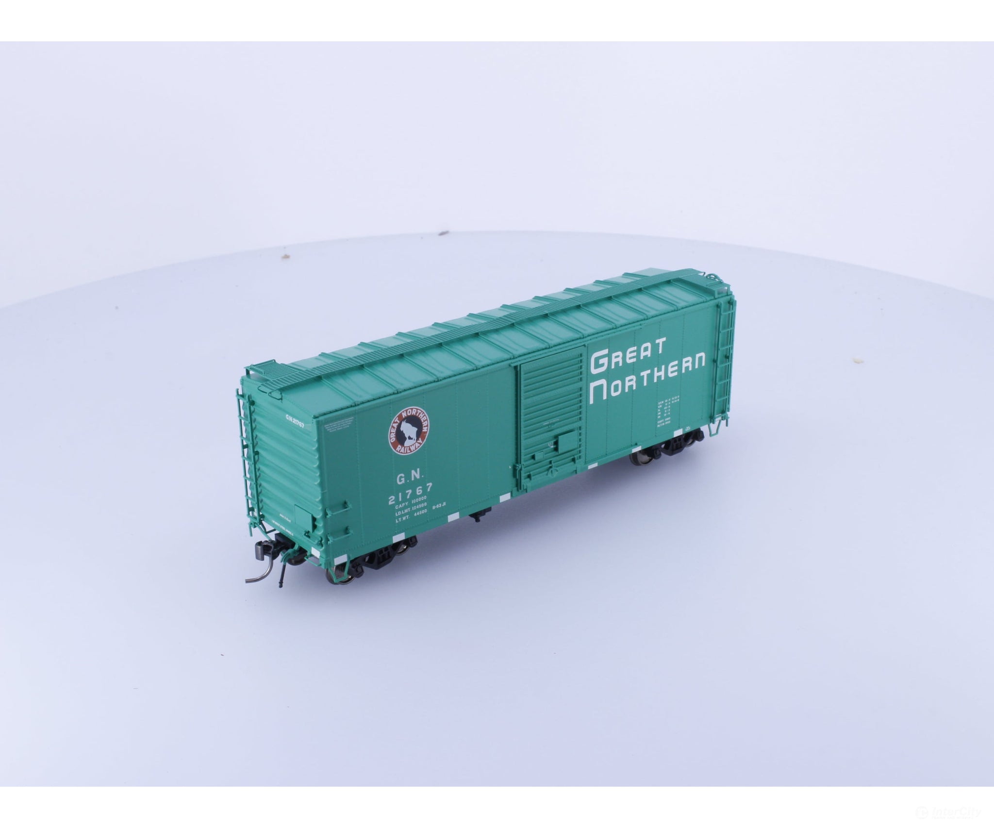 Rapido 155003A HO 40’ Box Car With Early IDNE Glacier Green Great Northern (GN) 21767 Freight Cars