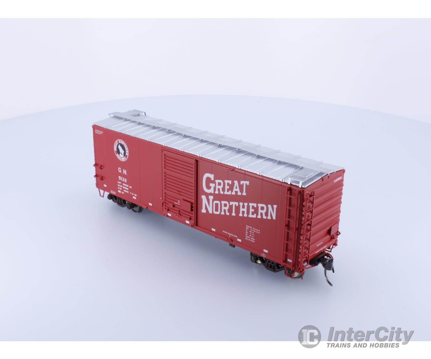 Rapido 155006A Ho 40’ Boxcar W/Late Idne Great Northern (Gn) 5132 Freight Cars