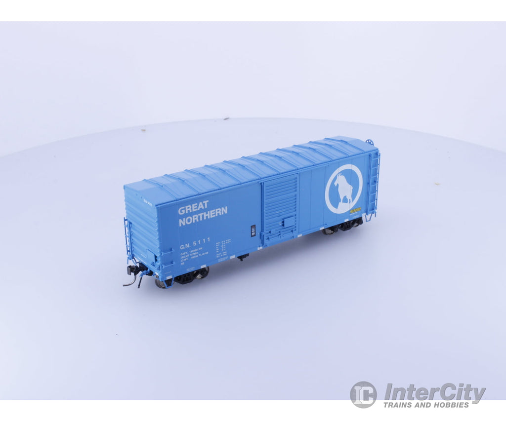 Rapido 155007A HO 40’ Box Car With Late IDNE Big Sky Blue Great Northern (GN) 5111 Freight Cars