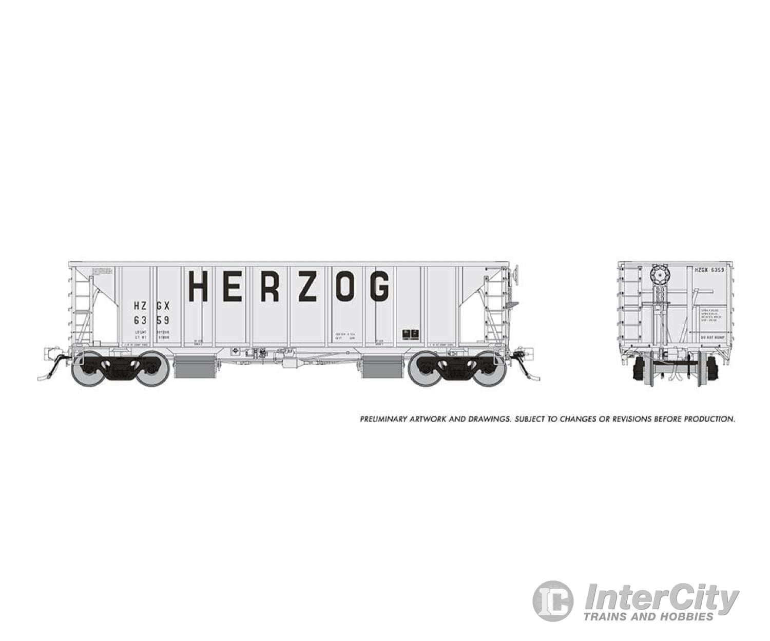 Rapido 158009A Ho Nsc Ballast Car: Herzog - Early: Single Car Freight Cars