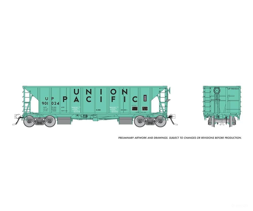 Rapido 158011A Ho Nsc Ballast Car: Union Pacific - Early: Single Car Freight Cars