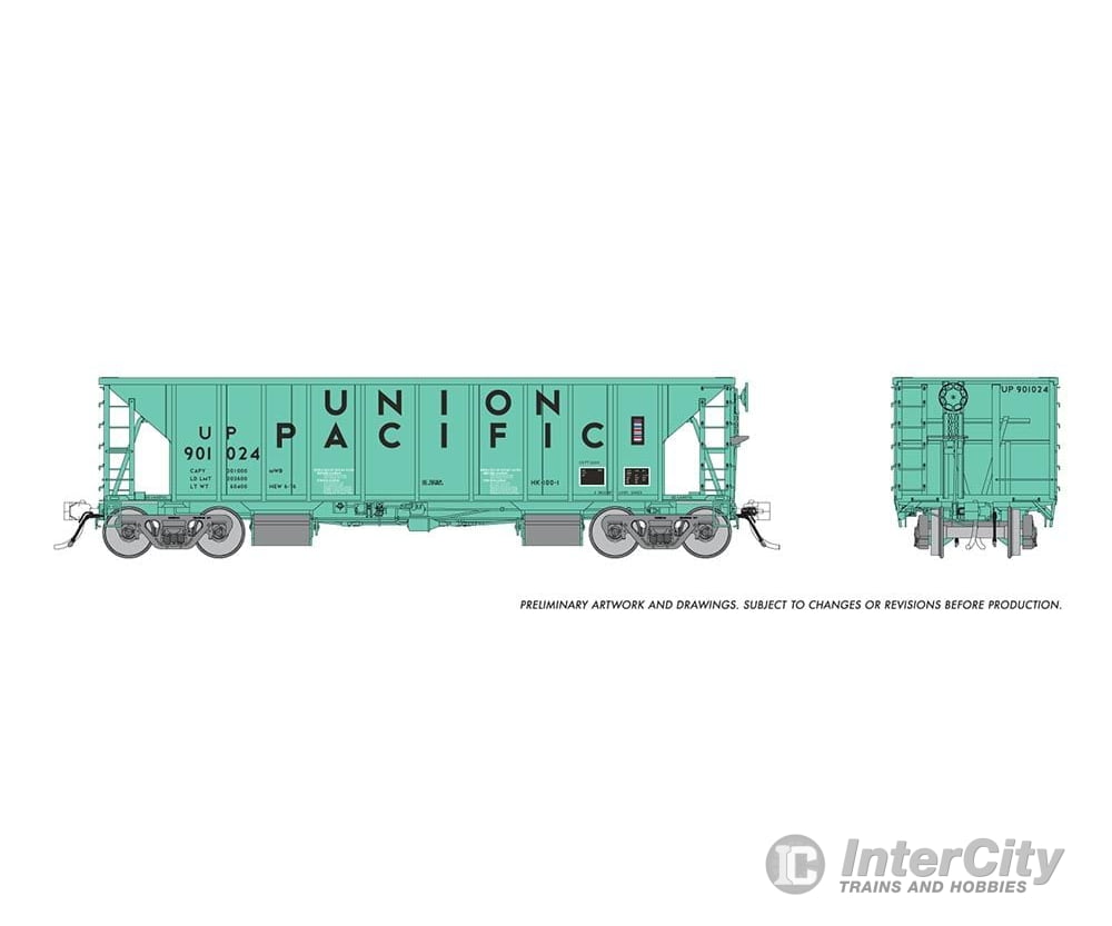 Rapido 158011A Ho Nsc Ballast Car: Union Pacific - Early: Single Car Freight Cars
