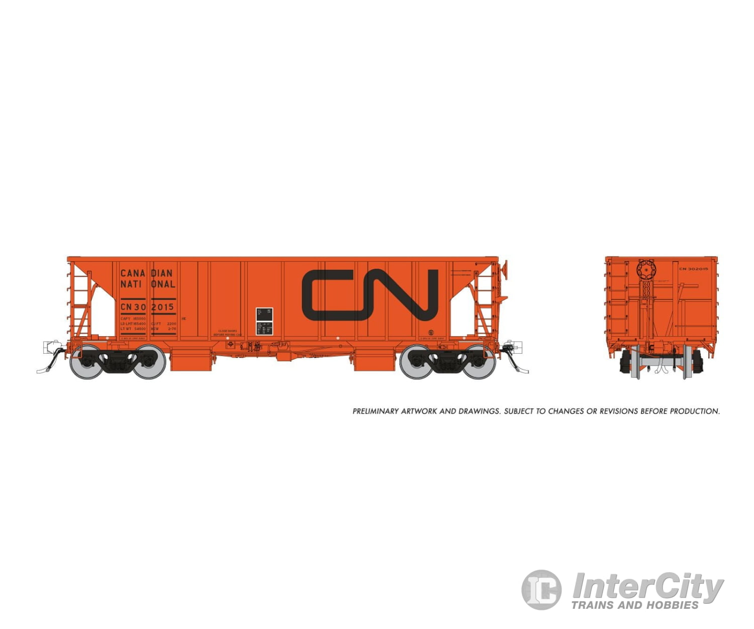 Rapido 158013A Ho Nsc Ballast Car: Cn: Single Car #2 Freight Cars