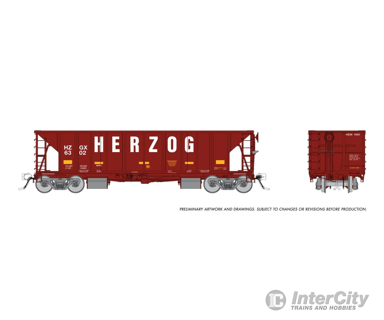 Rapido 158020A Ho Nsc Ballast Car: Herzog - Late: Single Car Freight Cars