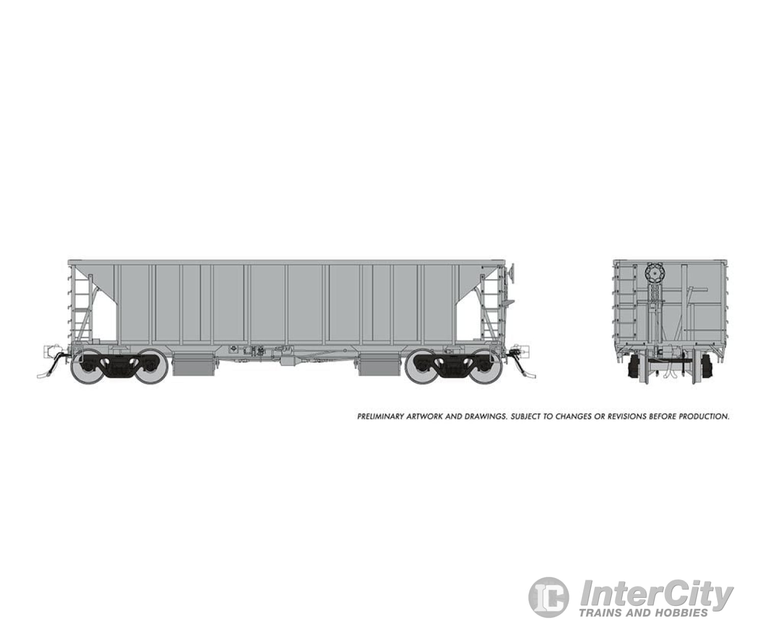 Rapido 158097 Ho Nsc Ballast Car: Silver Unlettered - Single Car Freight Cars