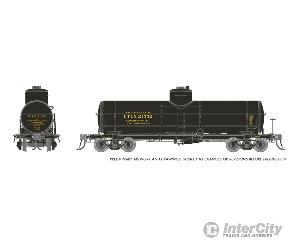 Rapido 159103 HO Union X-3 8K gal Tankcar: UTLX - 1927 Paint Scheme: 6-Pack #2 Freight Cars