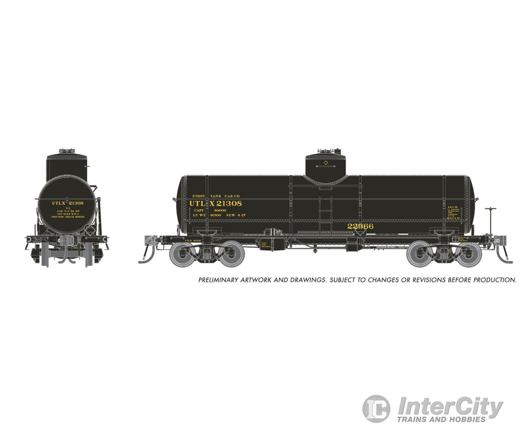 Rapido 159105 HO Union X-3 8K gal Tankcar: UTLX - 1950s Paint Scheme: 6-Pack #4 Freight Cars