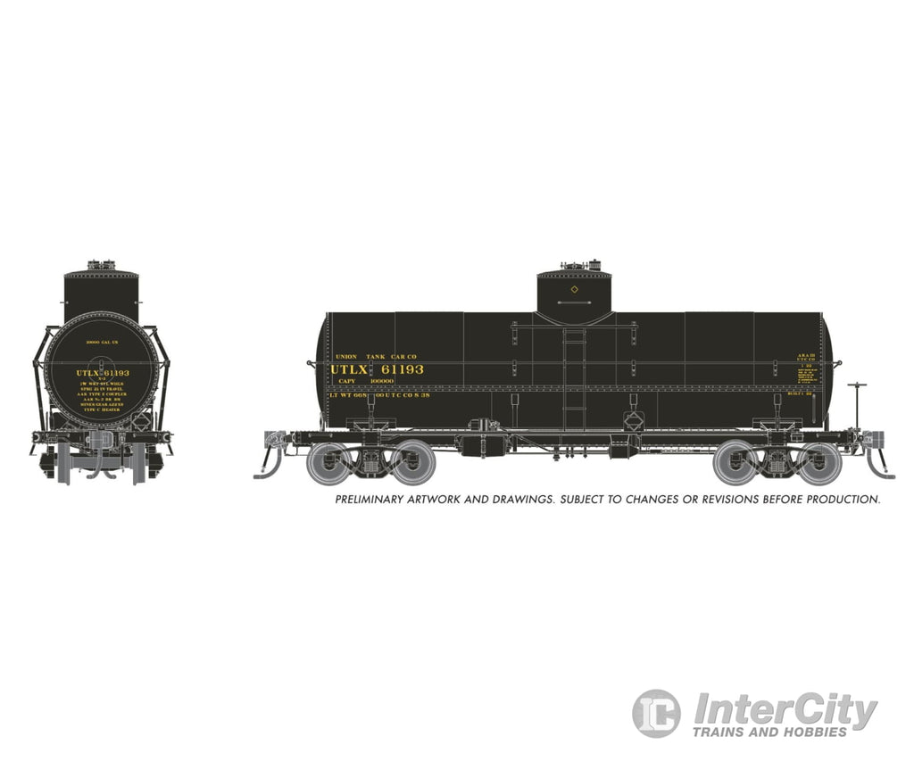 Rapido 159201 HO Union X-3 10K gal Tankcar: UTLX - Late 1930s Scheme: 6-Pack Freight Cars