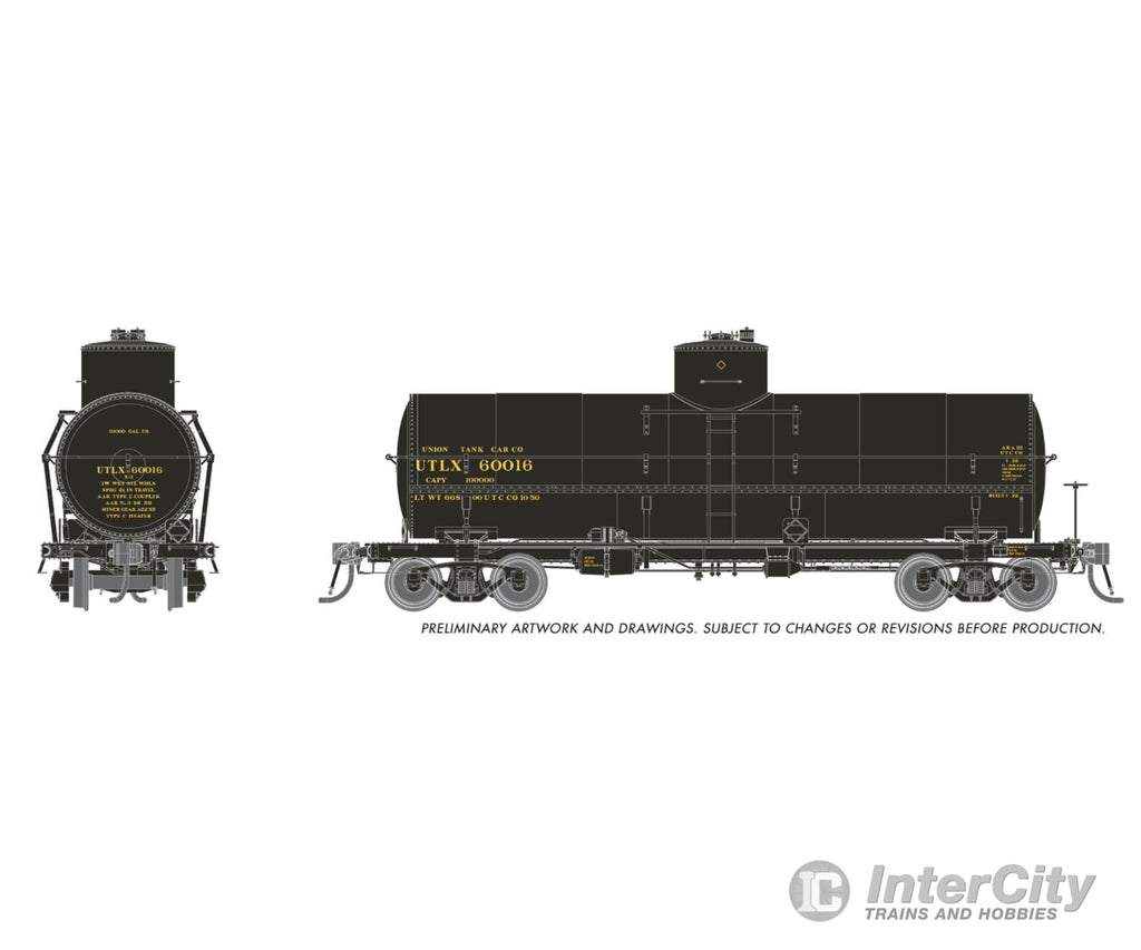 Rapido 159202 HO Union X-3 10K gal Tankcar: UTLX - 1950s Scheme: 6-Pack Freight Cars