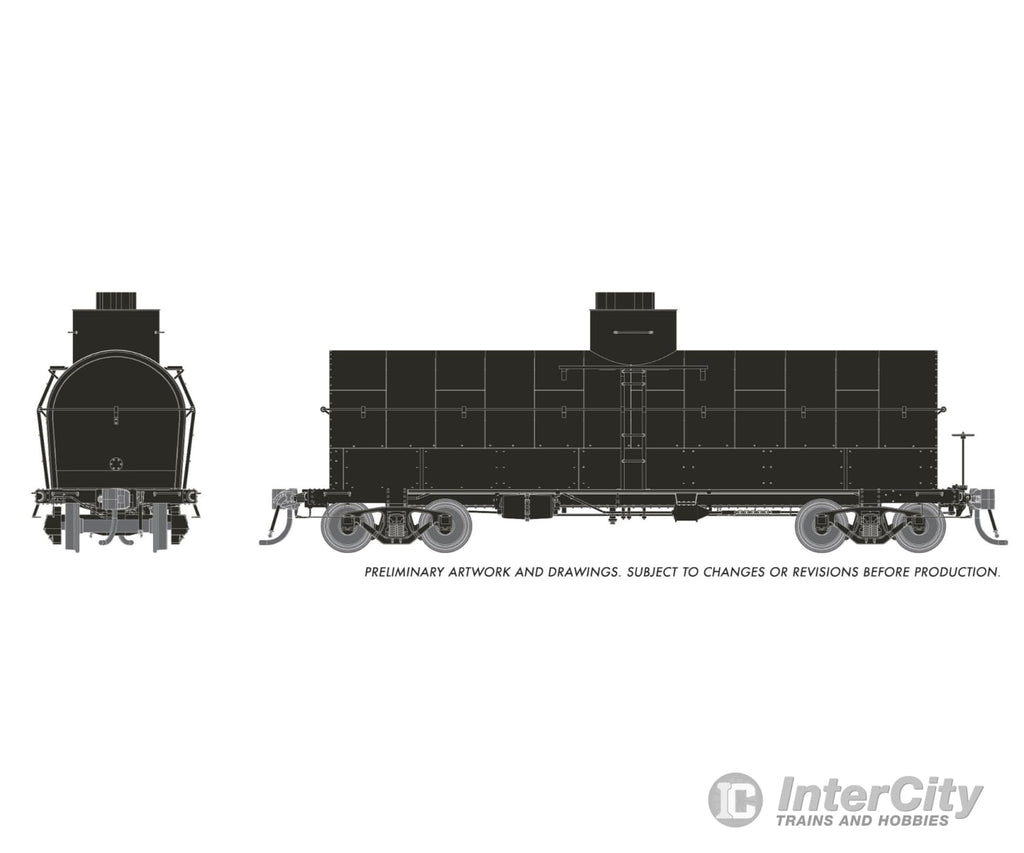 Rapido 159399 HO Union X-3 ’Breadbox’ Tankcar: Undecorated w/AB-Brakes Freight Cars