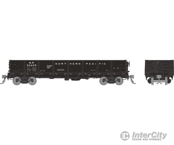 Rapido 163009 HO 40’ Drop Bottom Gondola: NP - Pulpwood - 6-Pack #1 Freight Cars