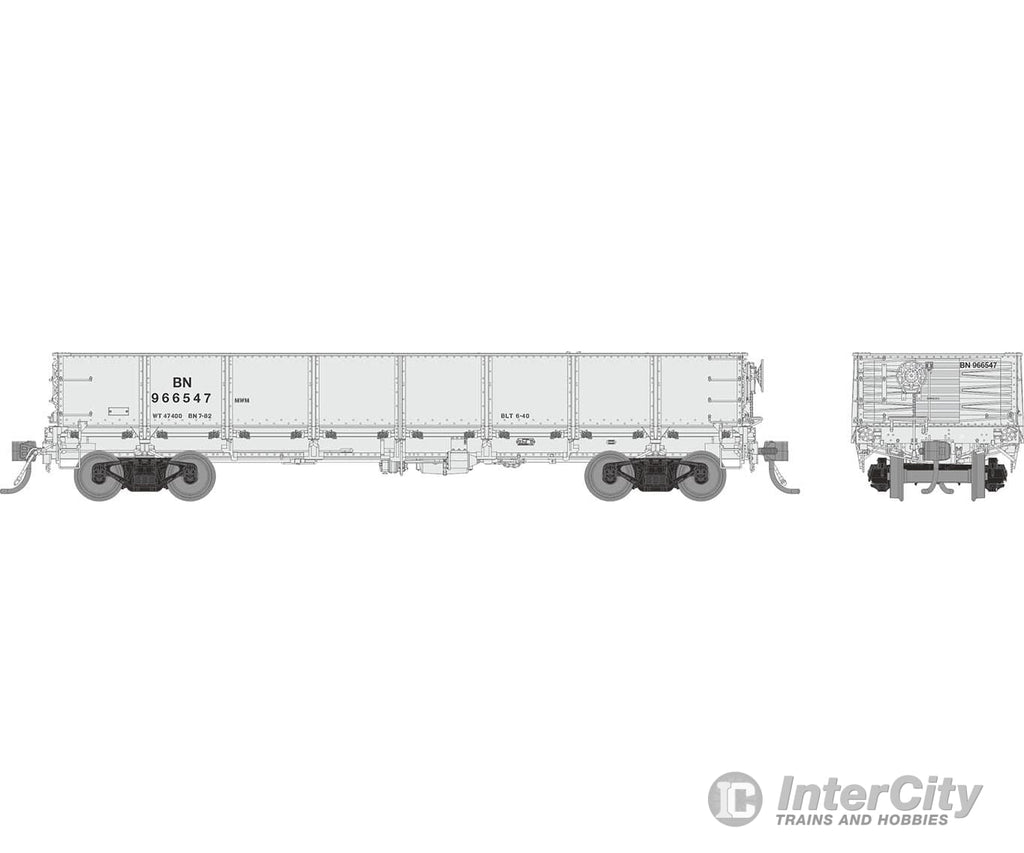 Rapido 163011 HO 40’ Drop Bottom Gondola: BN - MOW Service - 3-Pack #1 Freight Cars