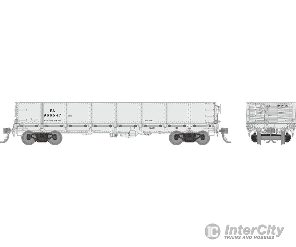 Rapido 163011A HO 40’ Drop Bottom Gondola: BN - MOW Service - Single Car #1 Freight Cars