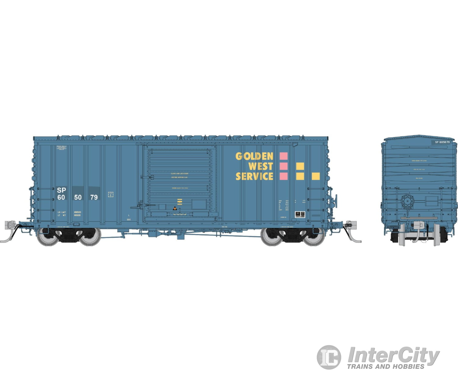 Rapido 164006A HO PC&F B-100-32 Boxcar: Southern Pacific: ex-Golden West: Single Car Freight Cars