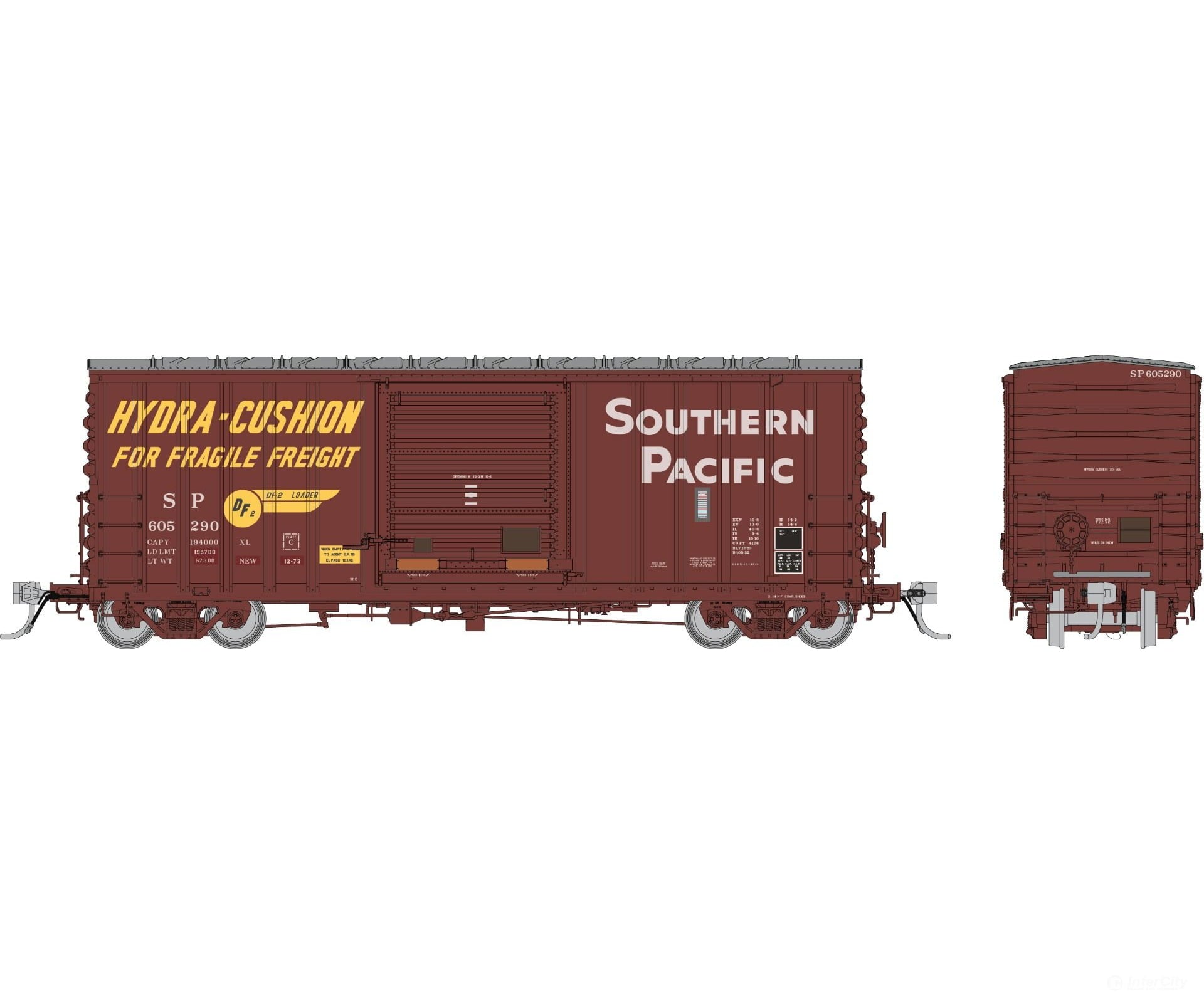 Rapido 164007 HO PC&F B-100-32 Boxcar: Southern Pacific - 1980s Fade: 3-Pack Freight Cars