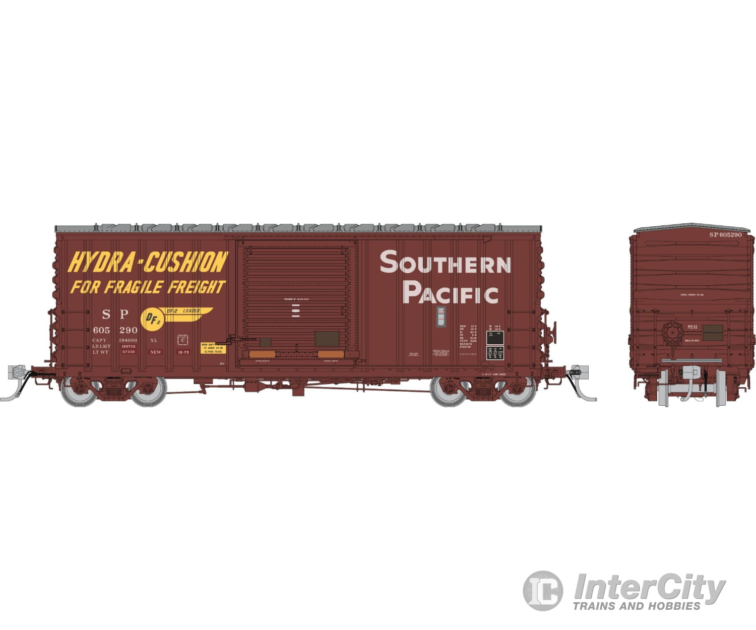 Rapido 164007A HO PC&F B-100-32 Boxcar: Southern Pacific - 1980s Fade: Single Car Freight Cars