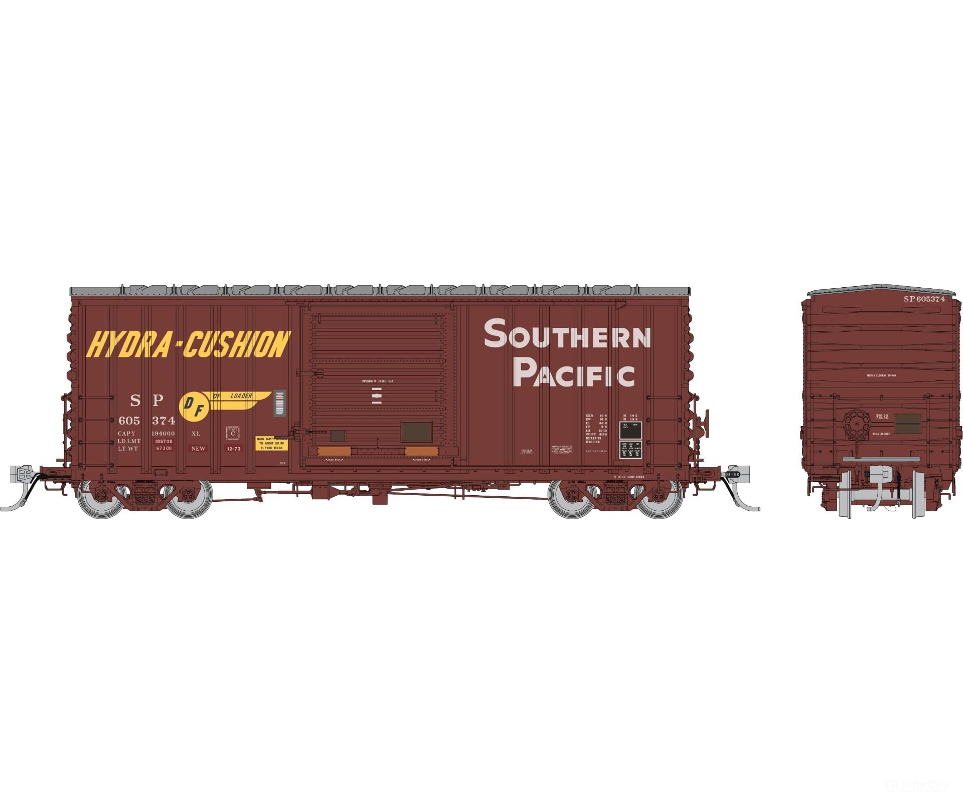 Rapido 164008 HO PC&F B-100-34 Boxcar: Southern Pacific - 1980s Fade: 3-Pack Freight Cars