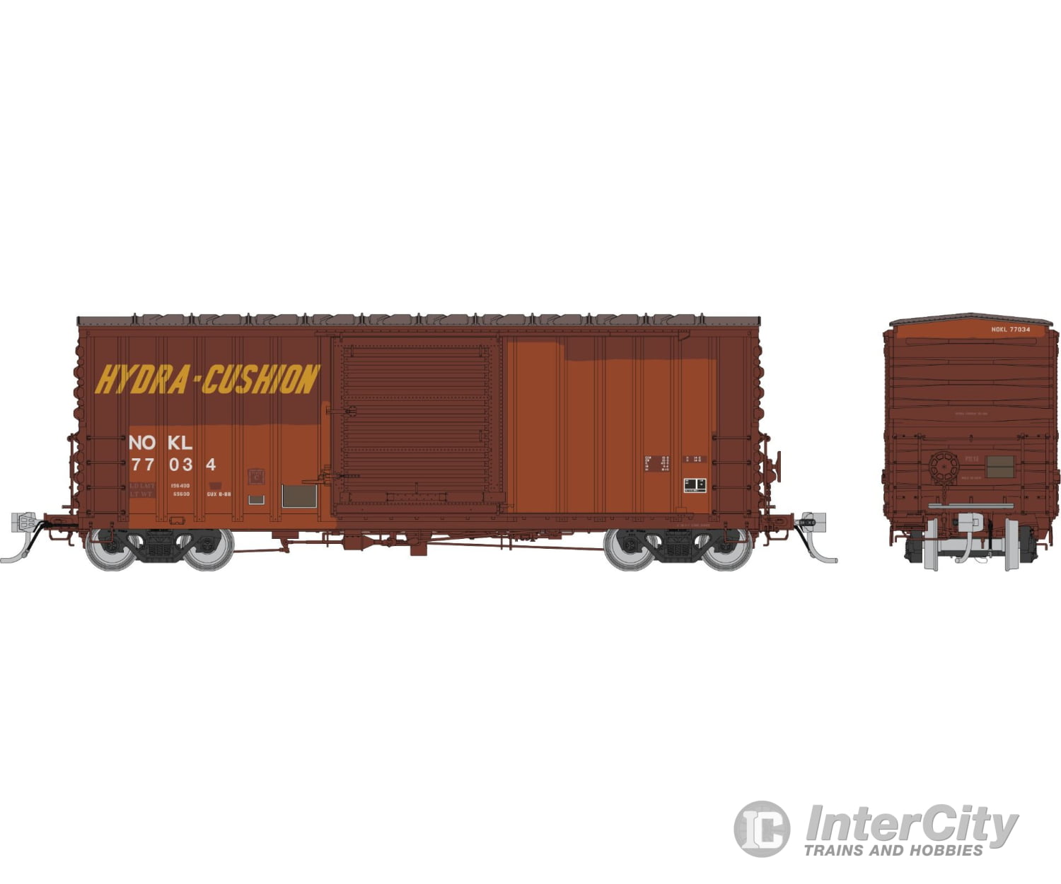 Rapido 164010 HO PC&F B-100-34 Boxcar: Northwestern Oklahoma Railroad (NOKL): 3-Pack Freight Cars