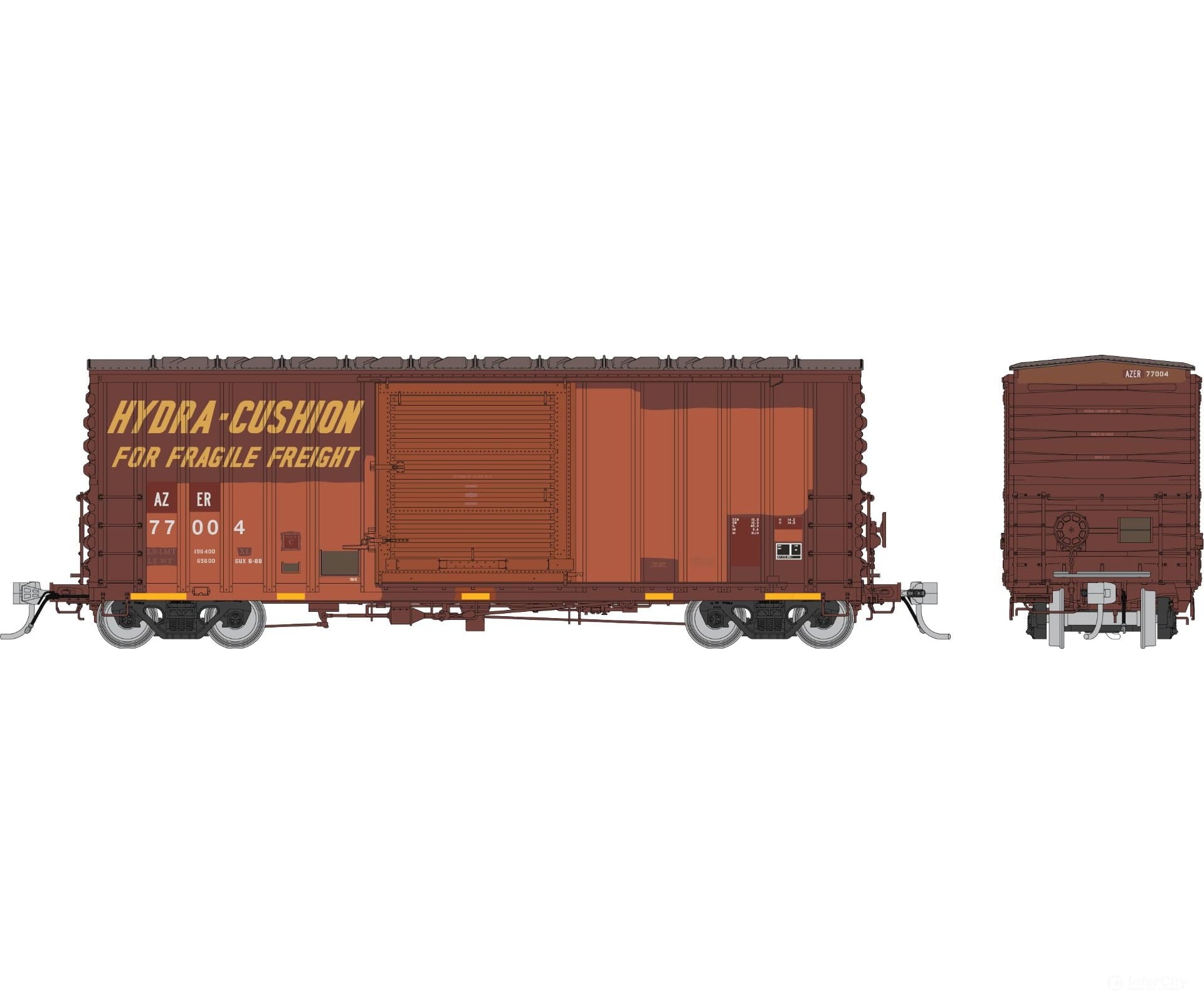 Rapido 164011 HO PC&F B-100-32 Boxcar: Arizona Eastern (AZER): 6-Pack Freight Cars