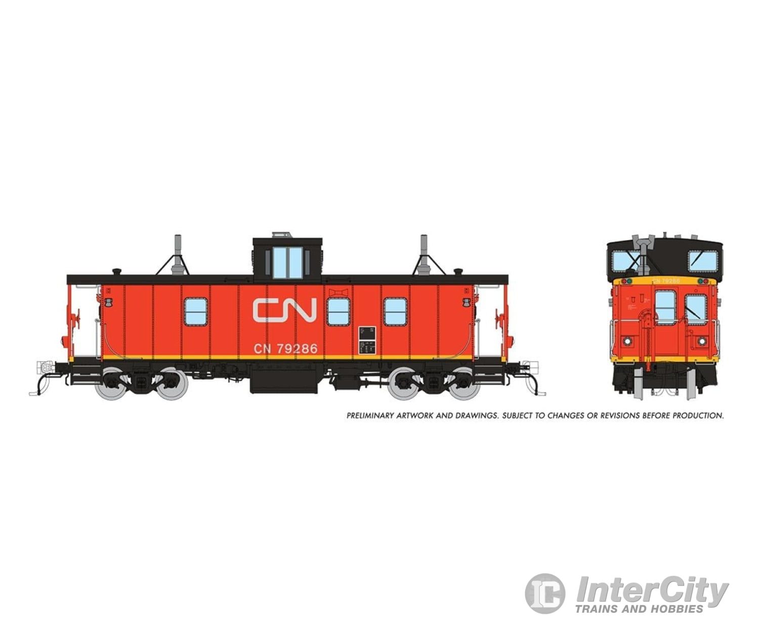 Rapido 166017 Ho Cn H-S Caboose: - International Service: #79286 Freight Cars