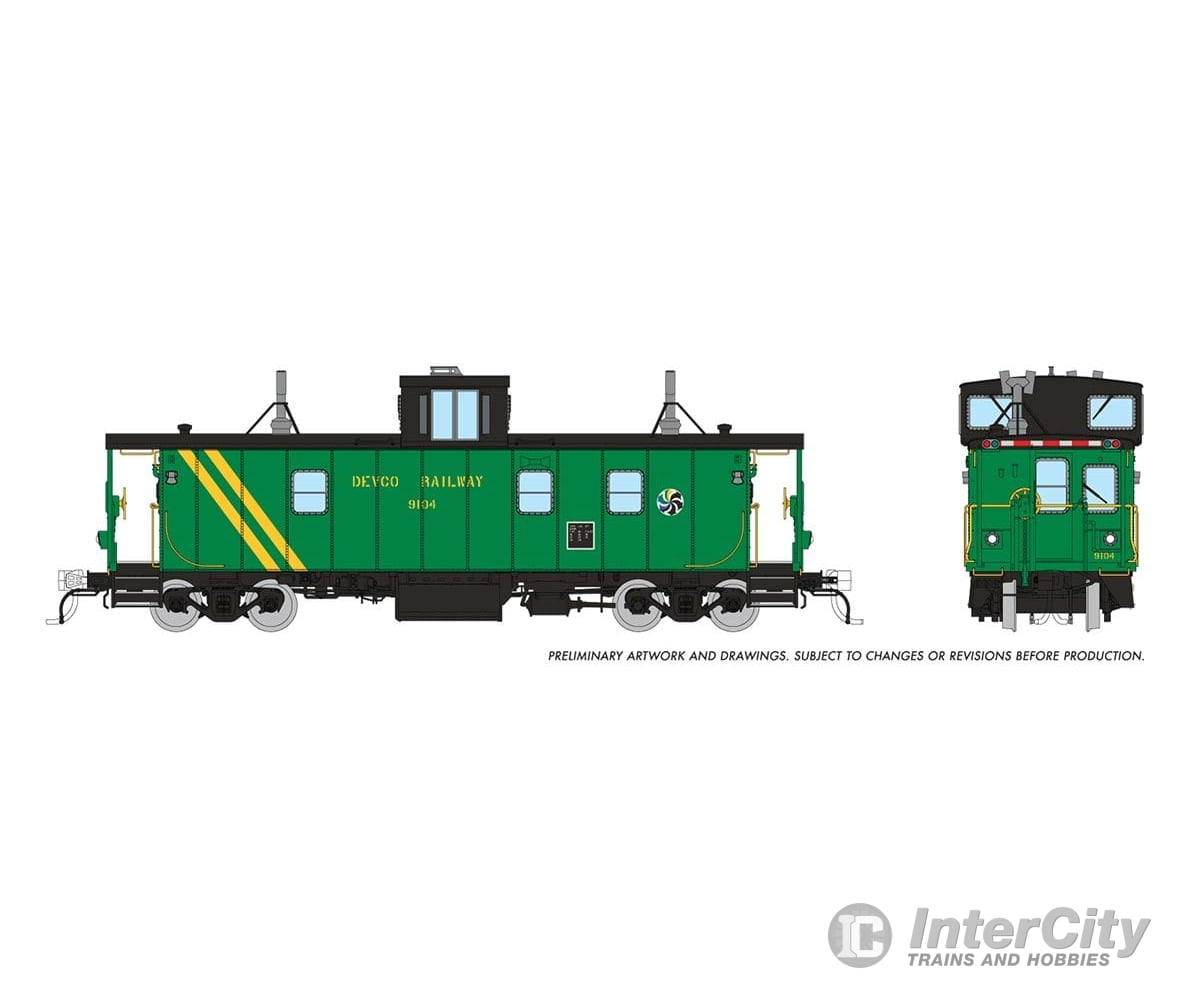 Rapido 166018 Ho Cn H - S Caboose: Devco: #9104 Freight Cars