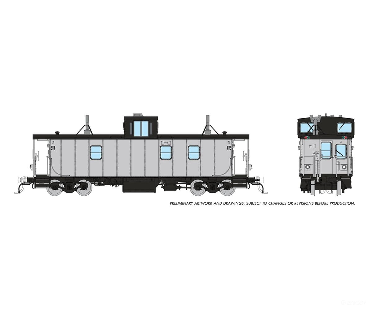 Rapido 166099 Ho Cn H-S Caboose: Undecorated Freight Cars