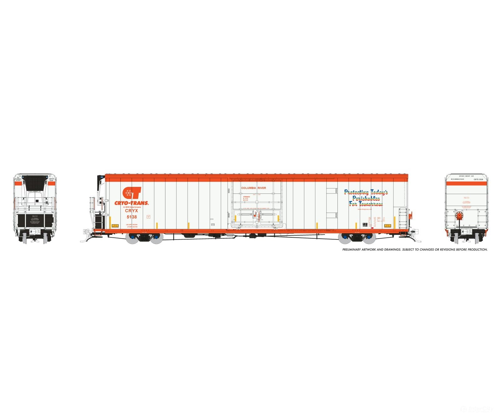 Rapido 167001 HO Greenbrier 7780cuft Reefer: Cryo-Trans: 6-Pack #1 Freight Cars