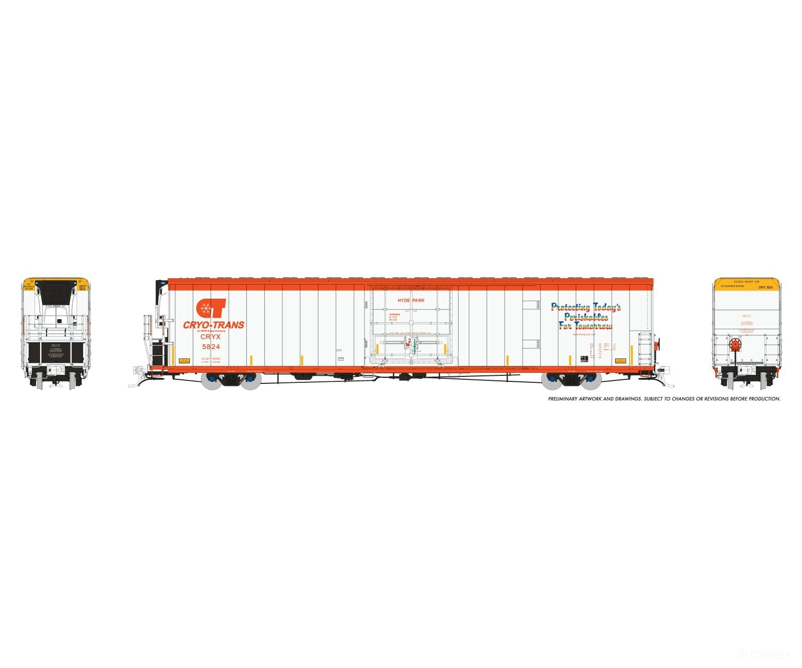Rapido 167002 HO Greenbrier 7780cuft Reefer: Cryo-Trans: 6-Pack #2 Freight Cars